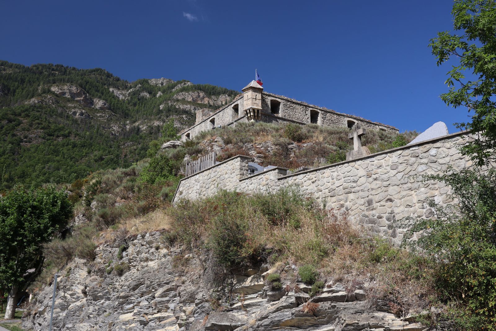 Sunday 10th September 2023, View of the Fort Vauban looking almost North in Colmars-les-Alpes France(A fortified Alpine village)